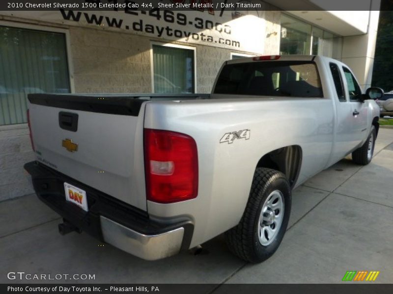 Sheer Silver Metallic / Dark Titanium 2010 Chevrolet Silverado 1500 Extended Cab 4x4
