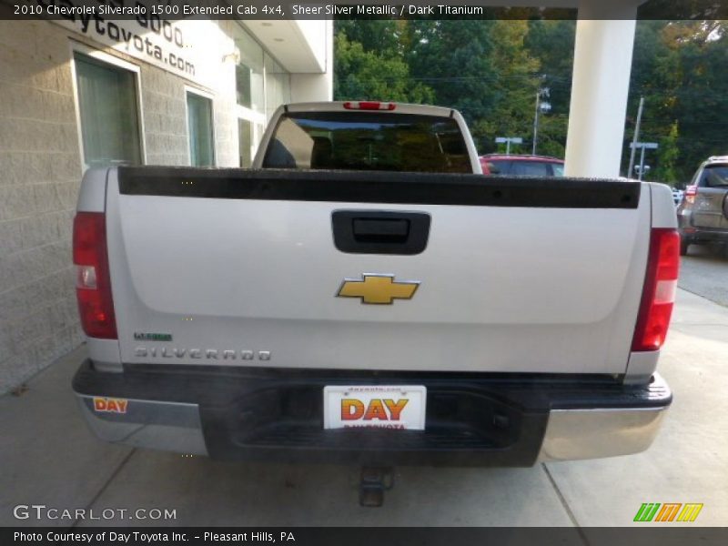 Sheer Silver Metallic / Dark Titanium 2010 Chevrolet Silverado 1500 Extended Cab 4x4