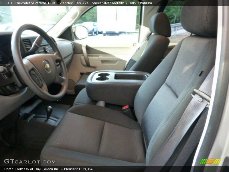 Sheer Silver Metallic / Dark Titanium 2010 Chevrolet Silverado 1500 Extended Cab 4x4