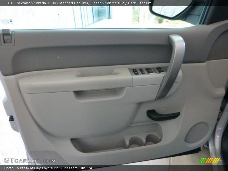 Sheer Silver Metallic / Dark Titanium 2010 Chevrolet Silverado 1500 Extended Cab 4x4