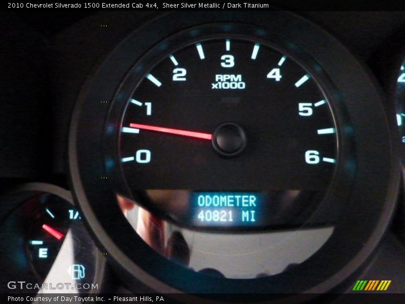 Sheer Silver Metallic / Dark Titanium 2010 Chevrolet Silverado 1500 Extended Cab 4x4