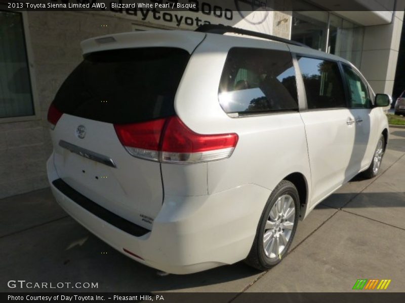 Blizzard White Pearl / Bisque 2013 Toyota Sienna Limited AWD