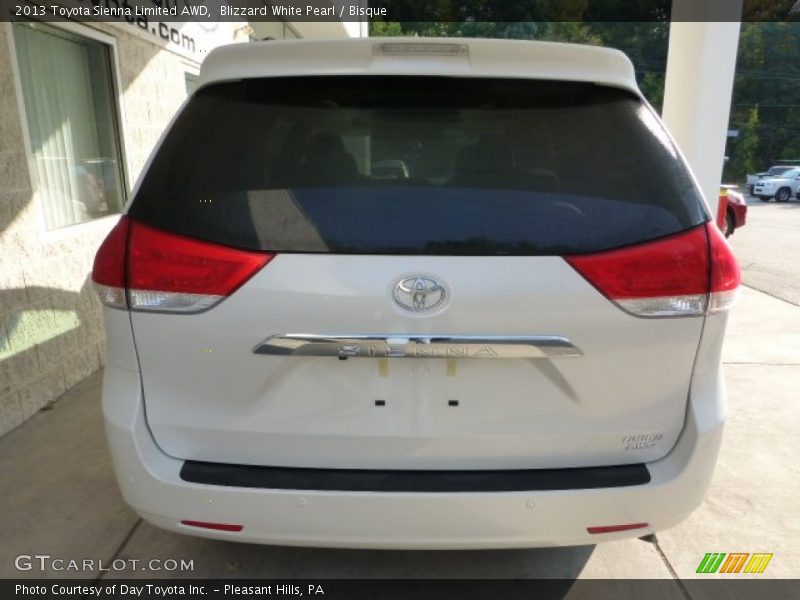 Blizzard White Pearl / Bisque 2013 Toyota Sienna Limited AWD