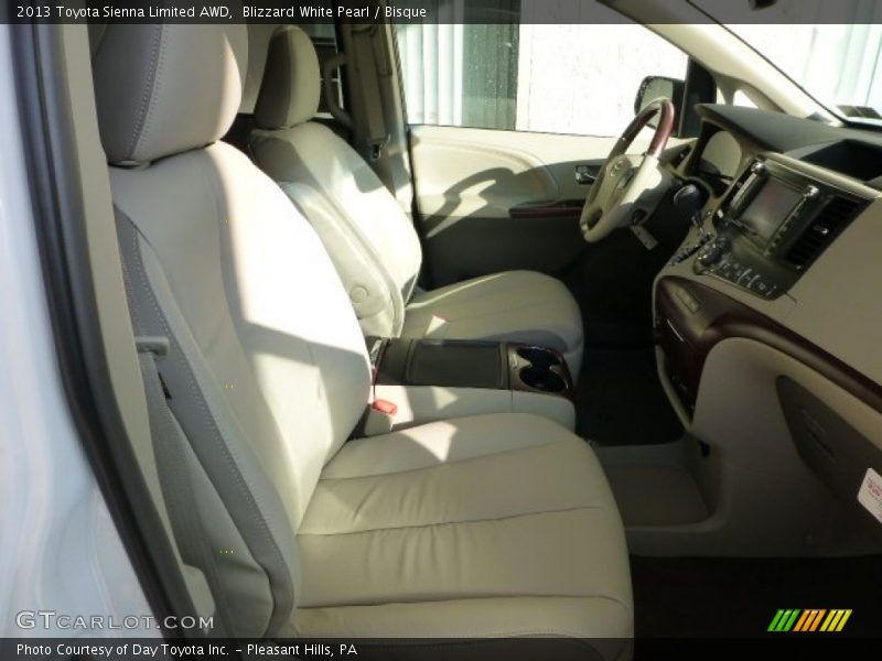Blizzard White Pearl / Bisque 2013 Toyota Sienna Limited AWD