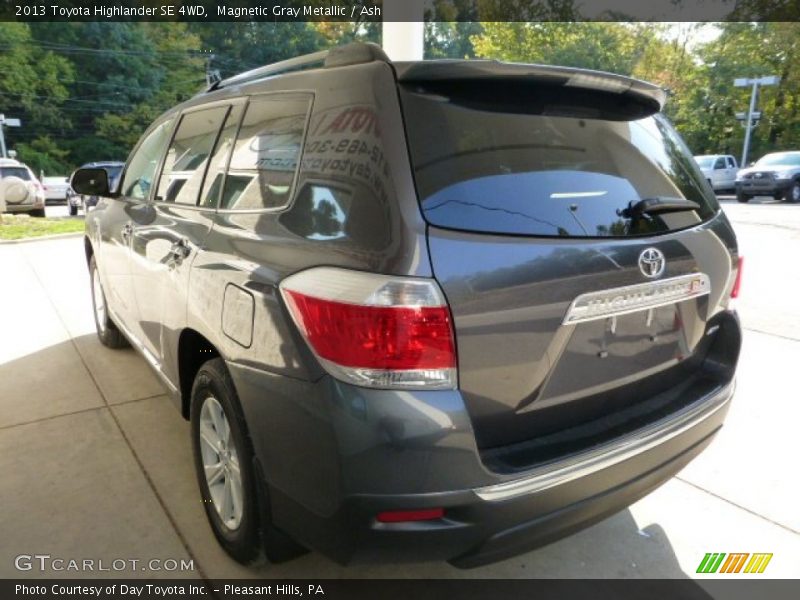 Magnetic Gray Metallic / Ash 2013 Toyota Highlander SE 4WD