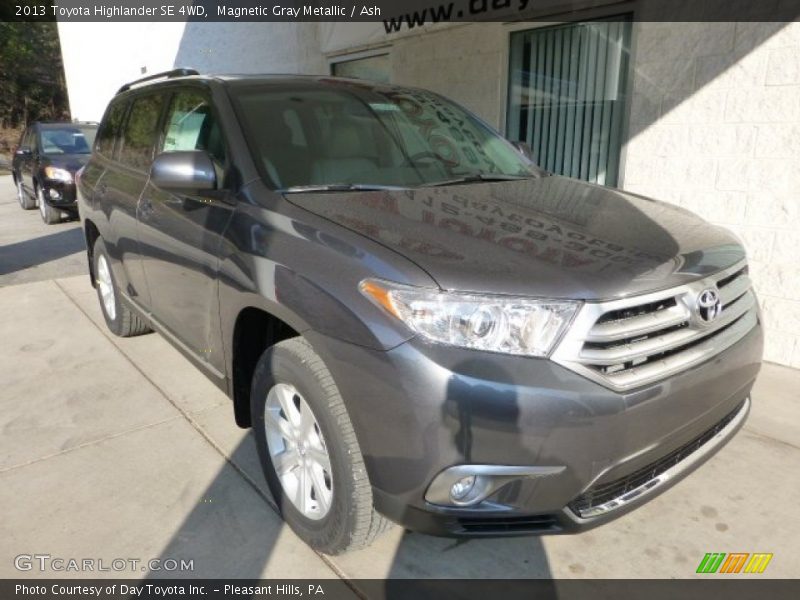 Magnetic Gray Metallic / Ash 2013 Toyota Highlander SE 4WD