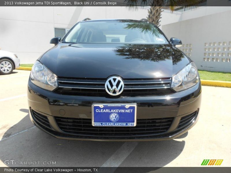 Black Uni / Cornsilk Beige 2013 Volkswagen Jetta TDI SportWagen