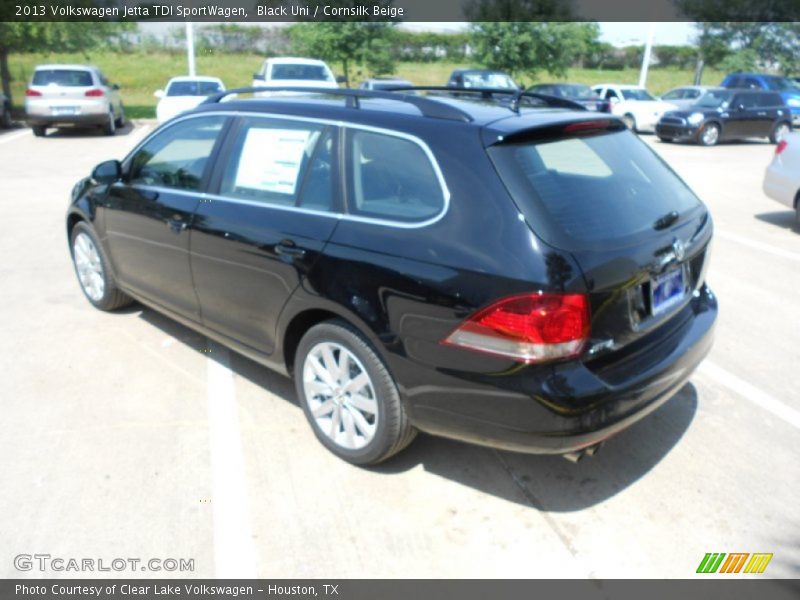 Black Uni / Cornsilk Beige 2013 Volkswagen Jetta TDI SportWagen