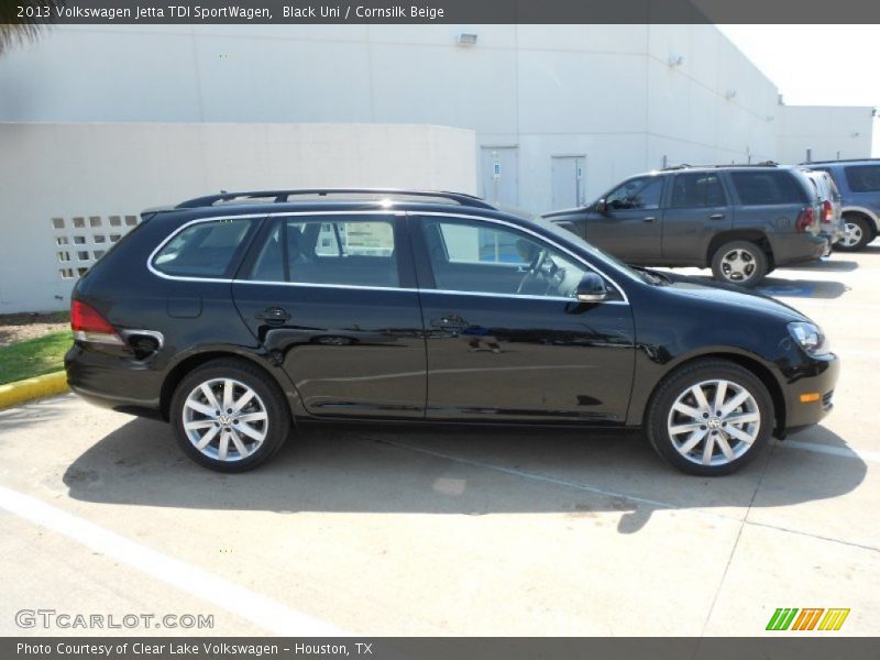 Black Uni / Cornsilk Beige 2013 Volkswagen Jetta TDI SportWagen
