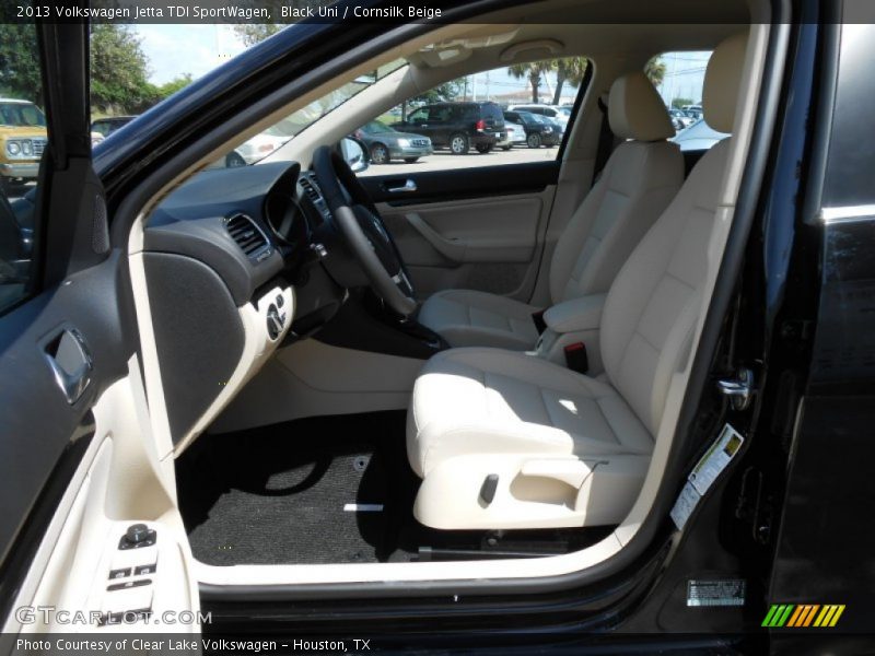 Black Uni / Cornsilk Beige 2013 Volkswagen Jetta TDI SportWagen