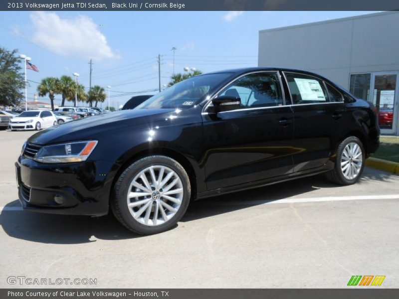 Black Uni / Cornsilk Beige 2013 Volkswagen Jetta TDI Sedan