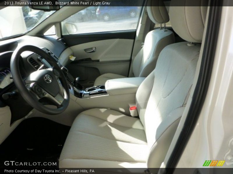 Blizzard White Pearl / Light Gray 2013 Toyota Venza LE AWD