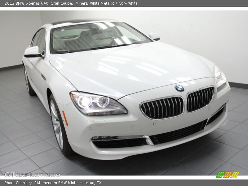 Mineral White Metallic / Ivory White 2013 BMW 6 Series 640i Gran Coupe