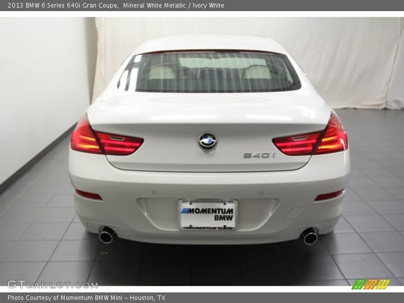 Mineral White Metallic / Ivory White 2013 BMW 6 Series 640i Gran Coupe