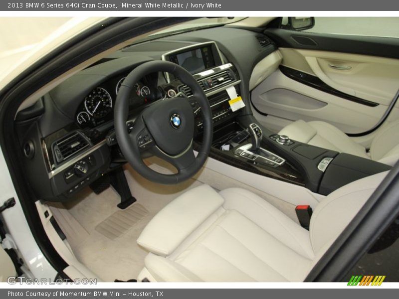 Mineral White Metallic / Ivory White 2013 BMW 6 Series 640i Gran Coupe