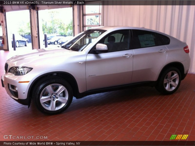 Titanium Silver Metallic / Black 2013 BMW X6 xDrive35i