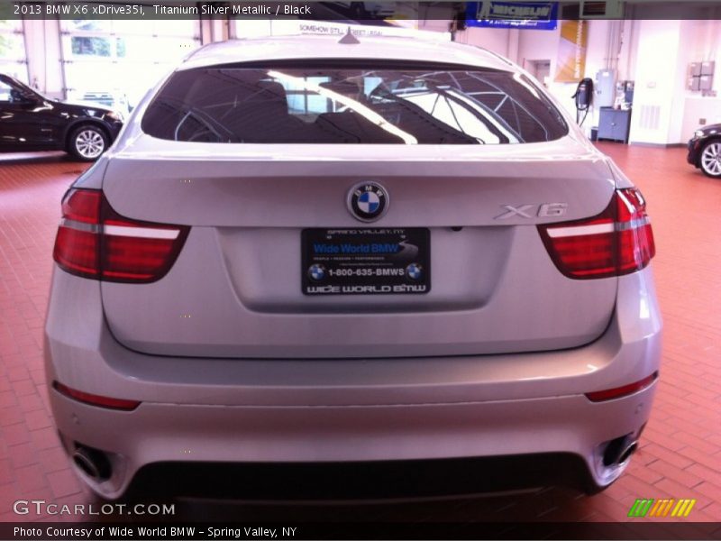 Titanium Silver Metallic / Black 2013 BMW X6 xDrive35i