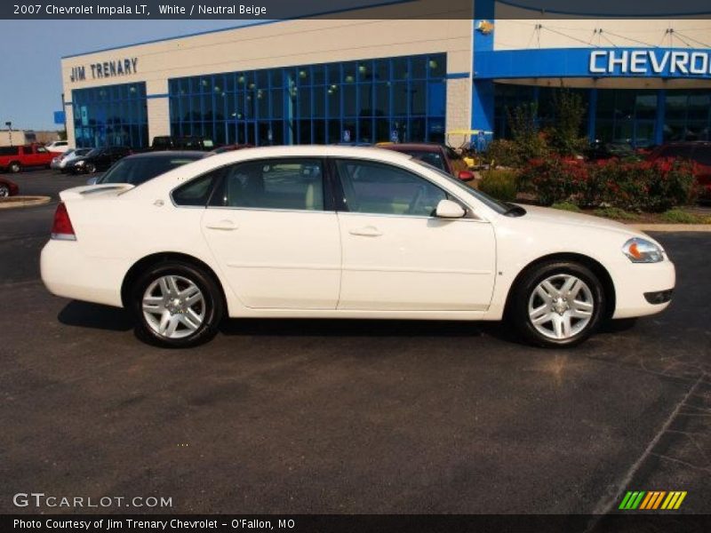 White / Neutral Beige 2007 Chevrolet Impala LT