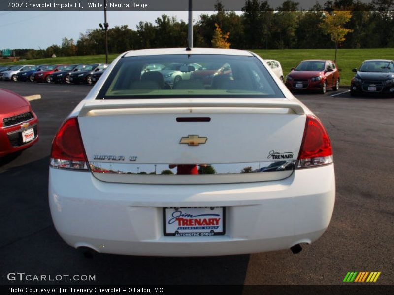 White / Neutral Beige 2007 Chevrolet Impala LT