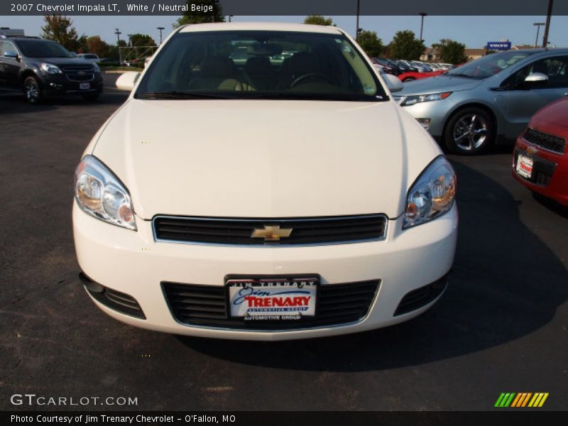 White / Neutral Beige 2007 Chevrolet Impala LT