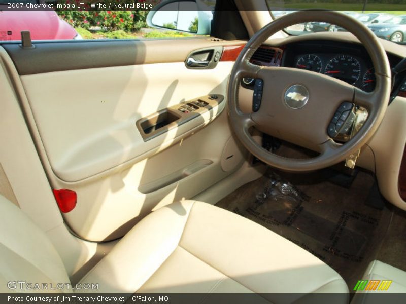 White / Neutral Beige 2007 Chevrolet Impala LT