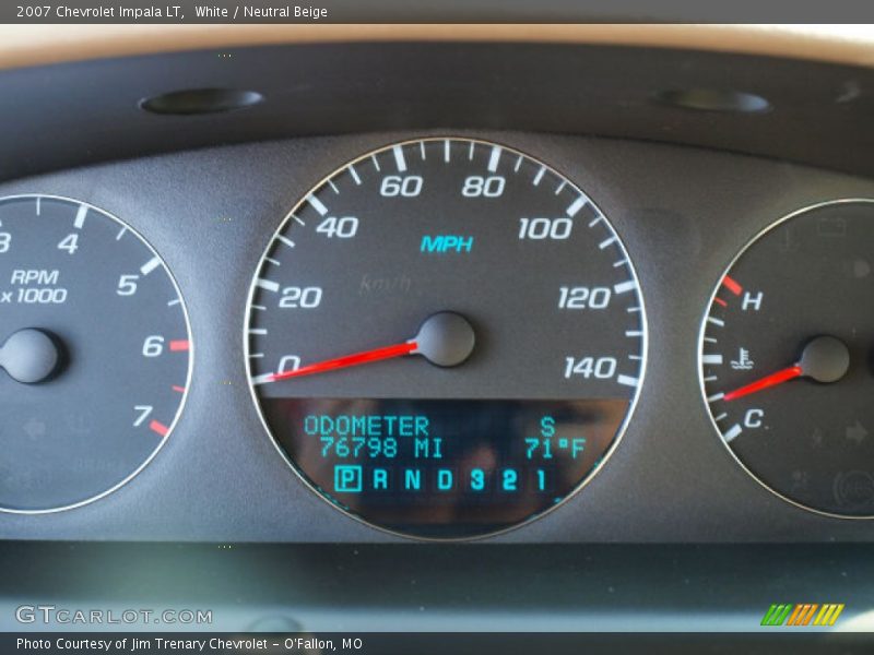 White / Neutral Beige 2007 Chevrolet Impala LT