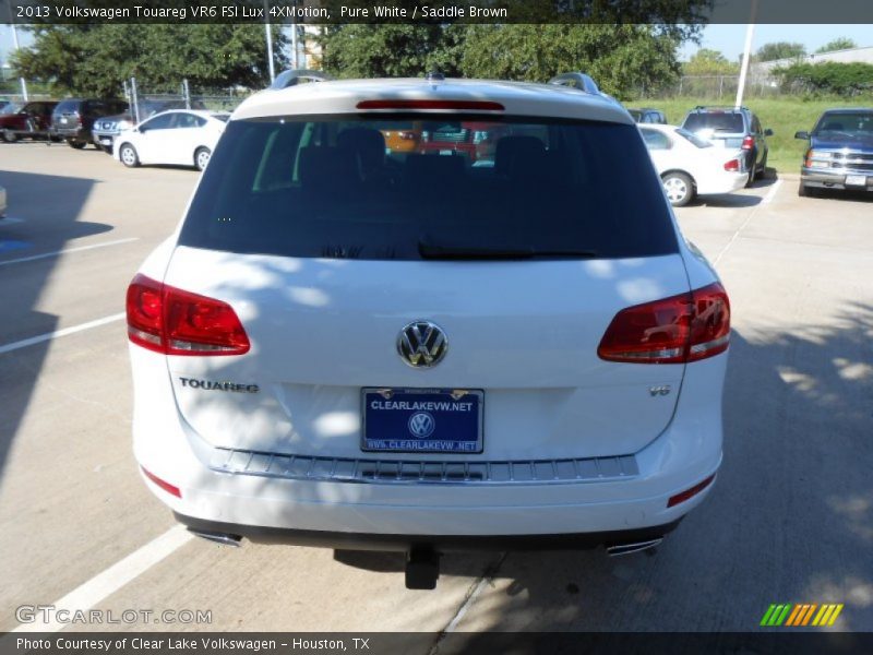 Pure White / Saddle Brown 2013 Volkswagen Touareg VR6 FSI Lux 4XMotion