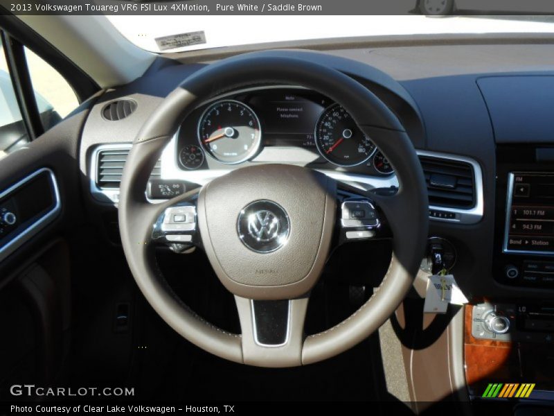 Pure White / Saddle Brown 2013 Volkswagen Touareg VR6 FSI Lux 4XMotion