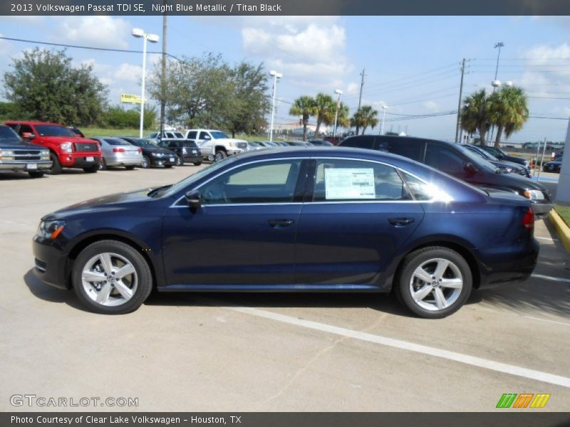 Night Blue Metallic / Titan Black 2013 Volkswagen Passat TDI SE
