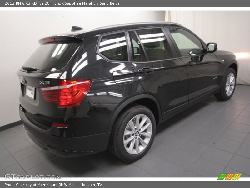 Black Sapphire Metallic / Sand Beige 2013 BMW X3 xDrive 28i