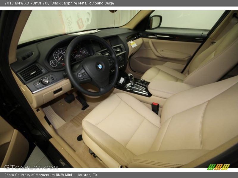 Sand Beige Interior - 2013 X3 xDrive 28i 