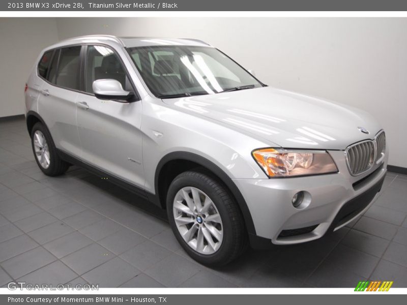 Titanium Silver Metallic / Black 2013 BMW X3 xDrive 28i