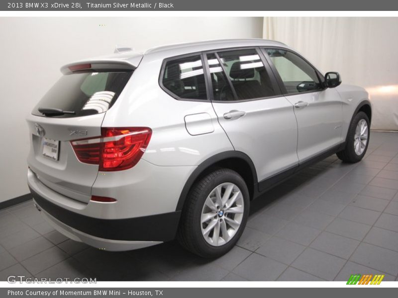 Titanium Silver Metallic / Black 2013 BMW X3 xDrive 28i