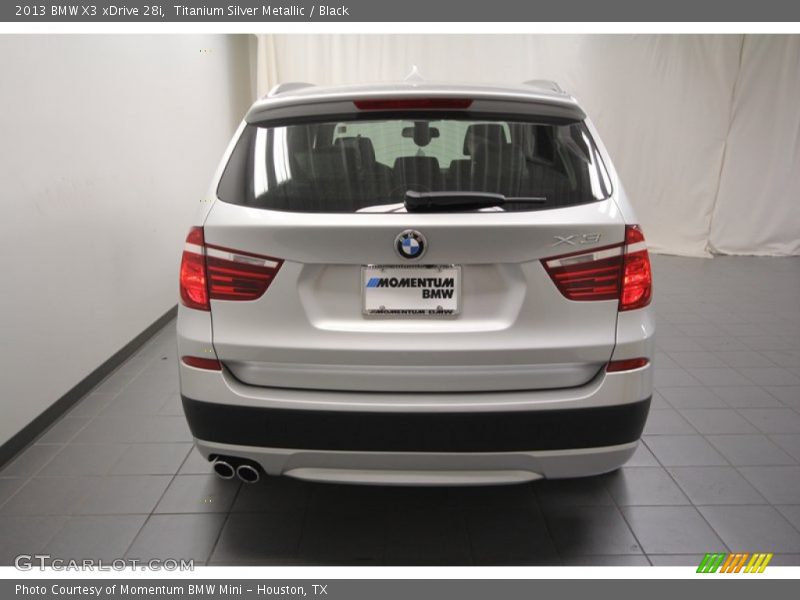Titanium Silver Metallic / Black 2013 BMW X3 xDrive 28i