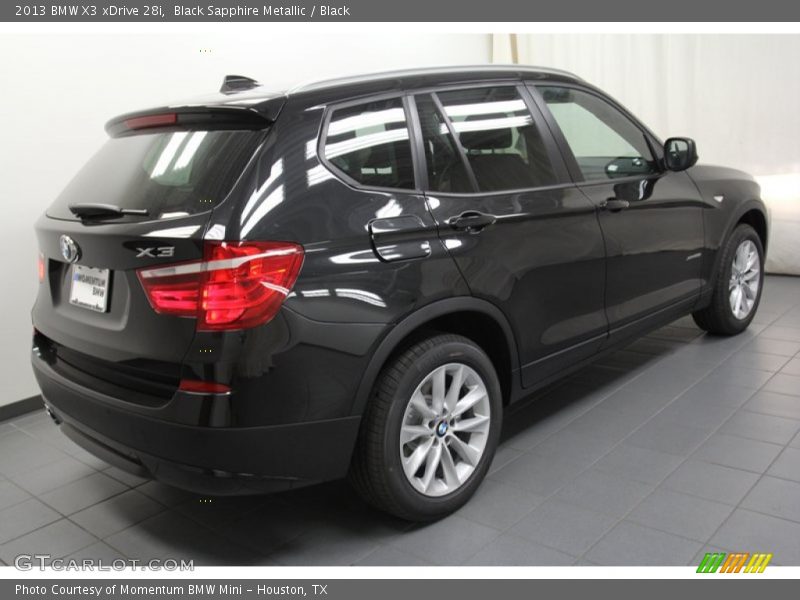 Black Sapphire Metallic / Black 2013 BMW X3 xDrive 28i