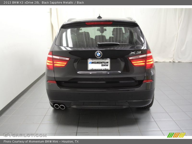 Black Sapphire Metallic / Black 2013 BMW X3 xDrive 28i