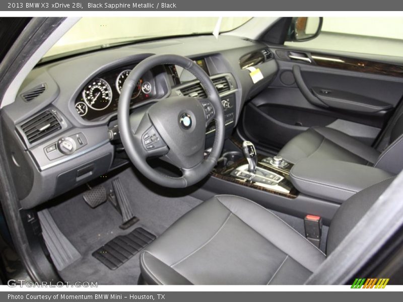 Black Interior - 2013 X3 xDrive 28i 