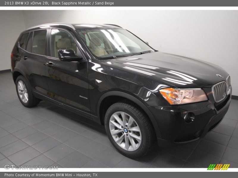 Black Sapphire Metallic / Sand Beige 2013 BMW X3 xDrive 28i