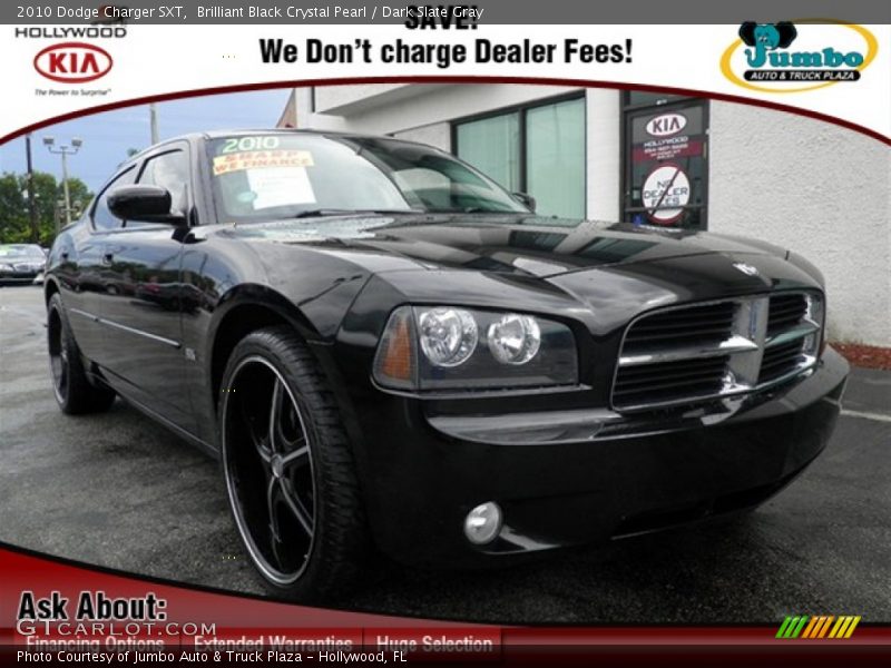 Brilliant Black Crystal Pearl / Dark Slate Gray 2010 Dodge Charger SXT