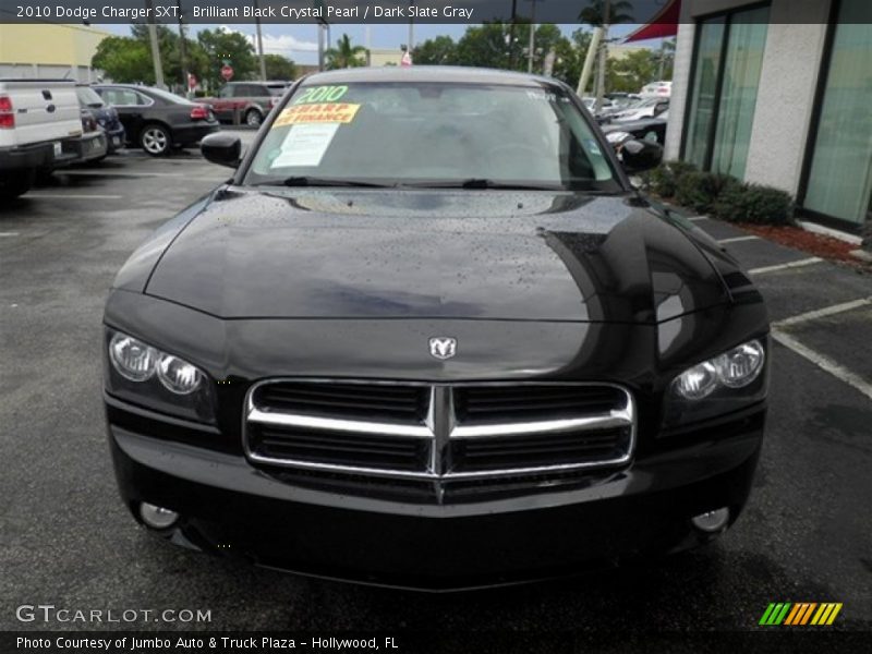 Brilliant Black Crystal Pearl / Dark Slate Gray 2010 Dodge Charger SXT