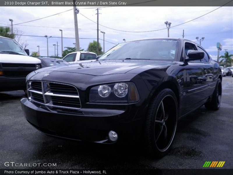 Brilliant Black Crystal Pearl / Dark Slate Gray 2010 Dodge Charger SXT