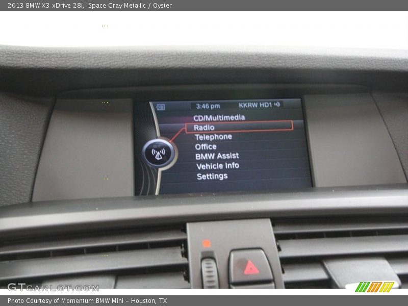 Space Gray Metallic / Oyster 2013 BMW X3 xDrive 28i