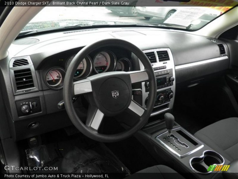 Brilliant Black Crystal Pearl / Dark Slate Gray 2010 Dodge Charger SXT