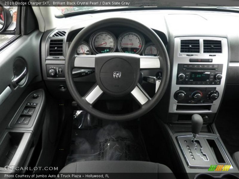 Brilliant Black Crystal Pearl / Dark Slate Gray 2010 Dodge Charger SXT