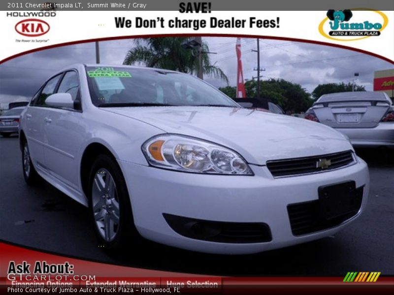 Summit White / Gray 2011 Chevrolet Impala LT