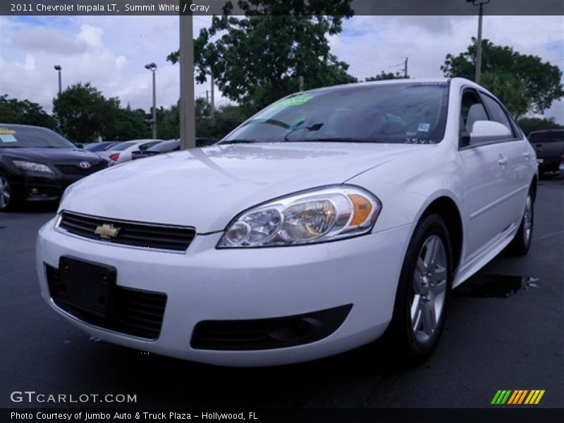 Summit White / Gray 2011 Chevrolet Impala LT