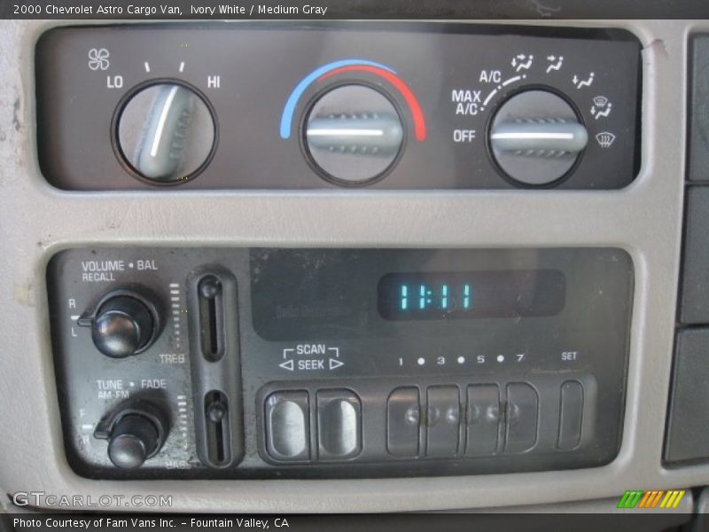 Controls of 2000 Astro Cargo Van