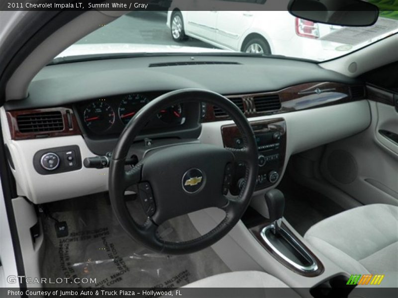 Summit White / Gray 2011 Chevrolet Impala LT