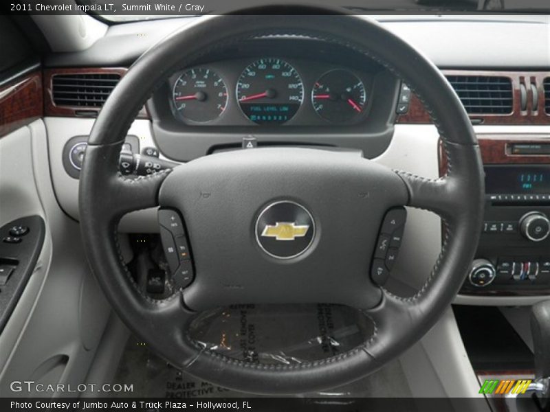 Summit White / Gray 2011 Chevrolet Impala LT
