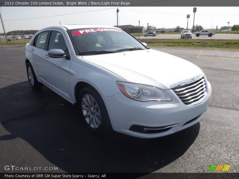 Bright White / Black/Light Frost Beige 2013 Chrysler 200 Limited Sedan